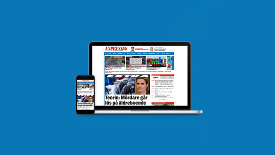 En dator och en mobiltelefon. På skärmvyerna visas kundcase från Expressen. 