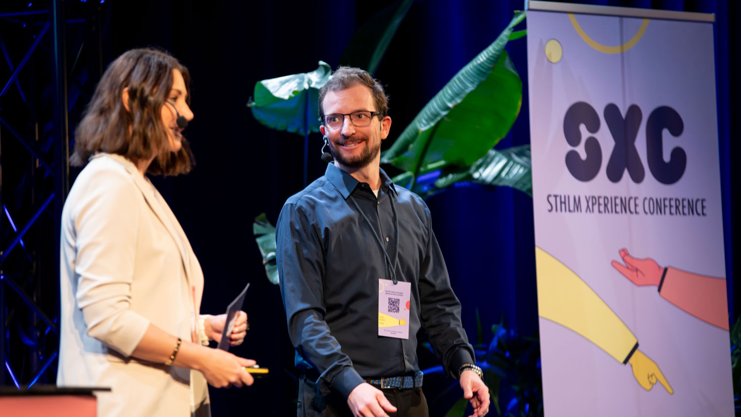 Två talare på Xperience 2023.